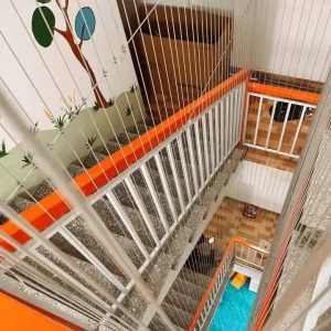 Lưới an toàn cầu thang